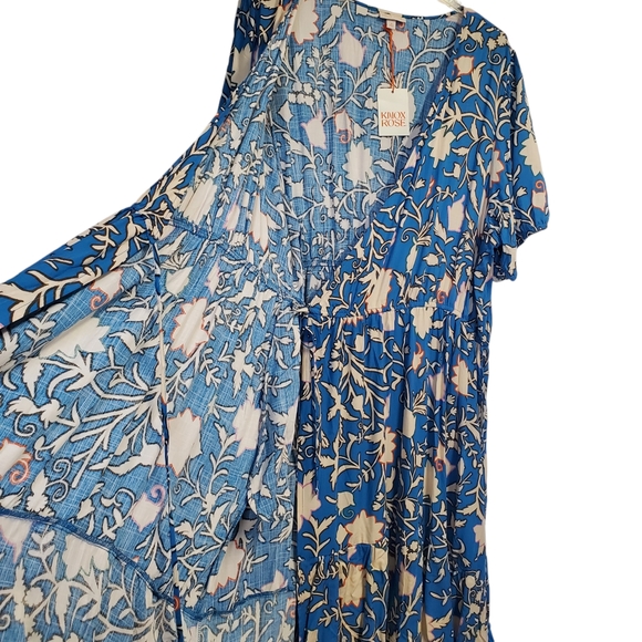 NWT Knox Rose Women's Wrap Dress Floral Ruffle Short Sleeves Size 4X - Picture 9 of 14